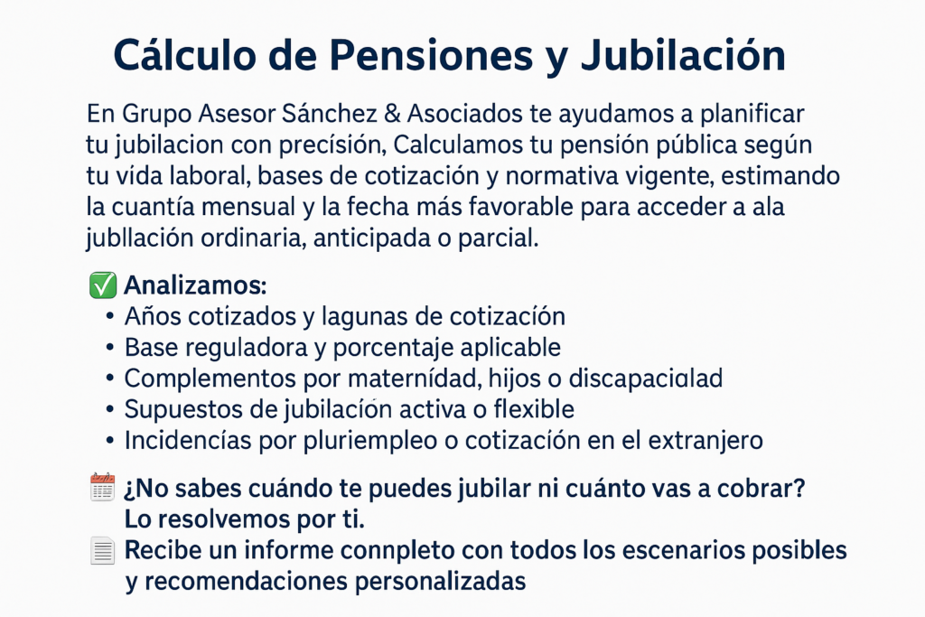 CALCULO PENSIONES ASESORÍA CARAVACA. ASESORÍA CARAVACA, GESTORA CARAVACA